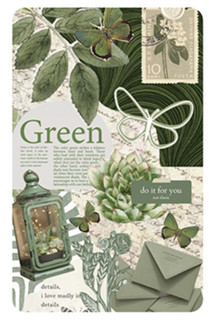 کارت استیکر برش خورده طرح زیباییشناسی سبز (Green Aesthetic)